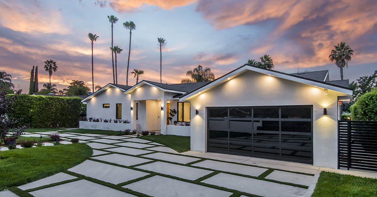 A Los Angeles home at sunset